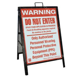 SPF Warning Sign, 18" x 24" A-Board