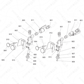 Gusmer H-20/35 Fluid Inlet Exploded Diagram