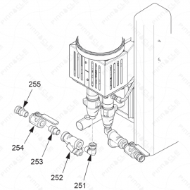 Reactor A-Series Fluid Inlet Exploded Diagram 