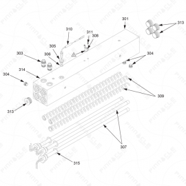 Reactor E-Series 7.65 kW 1 Zone Fluid Heater Exploded Diagram 