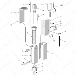 Reactor E-10 Fluid Heater Exploded Diagram