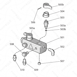 Reactor E-10 Heated Fluid Manifold Exploded Diagram