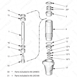 Reactor E-10 Proportioning Pump Exploded Diagram