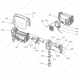 Reactor E-10 Proportioner Assembly Exploded Diagram