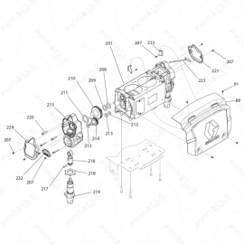 Reactor E-10hp Proportioner Assembly Exploded Diagram