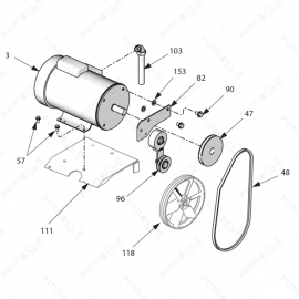 Reactor H-Series Electric Motor Exploded Diagram
