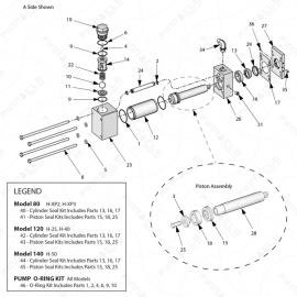Reactor H-Series Proportioning Pump Exploded Diagram