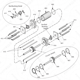 Reactor H-Series Hydraulic Cylinder Exploded Diagram