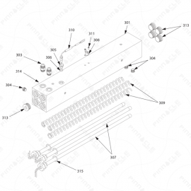 Reactor H-Series 7.65kW 1 Zone Heater Exploded Diagram