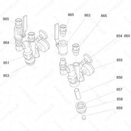 Reactor I-Series Fluid Inlet Exploded Diagram