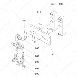 Reactor I-Series Heat Exchanger Exploded Diagram