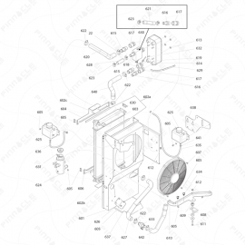 Reactor I-Series Radiator Exploded Diagram