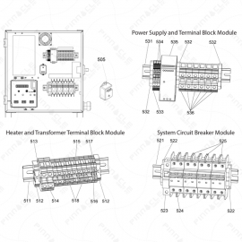 Reactor 2 E-Series DIN Rail Exploded Diagram 