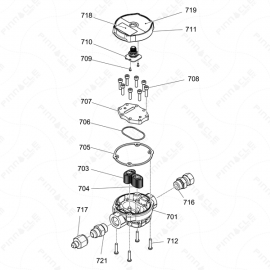 Reactor 2 E-Series Flow Meter Exploded Diagram 