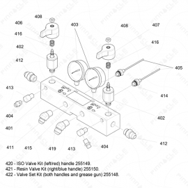 Reactor 2 H-Series Fluid Manifold Exploded Diagram 