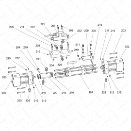 Reactor 2 H-XP3 Proportioner Assembly Exploded Diagram 