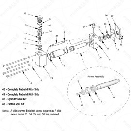 Reactor 2 H-40 Proportioning Pump Exploded Diagram 