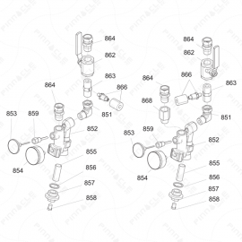 Reactor 2 I-Series Fluid Inlet Exploded Diagram