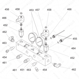 Reactor 2 I-Series Fluid Manifold Exploded Diagram