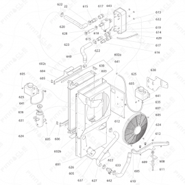 Reactor 2 I-Series Radiator Exploded Diagram