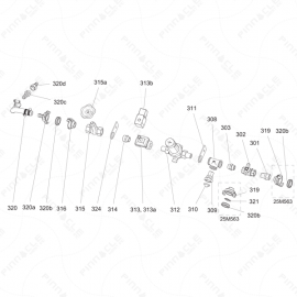 ToughTek CM-20 Water Control Assembly Exploded Diagram 