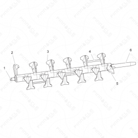 ToughTek CM-40 Mixing Shaft Assembly Exploded Diagram 