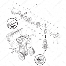 ToughTek F340e Driver Motor Exploded Diagram