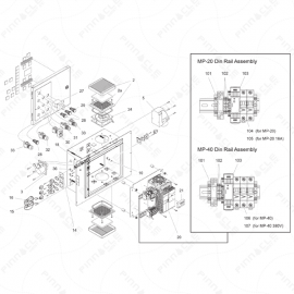 ToughTek MP-20/MP-40 Electrical Enclosure Exploded Diagram