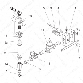 ToughTek MP-20/MP-40 Water Control Assembly Exploded Diagram