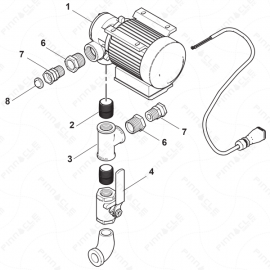 ToughTek MP-20/MP-40 Water Pump Assembly Exploded Diagram