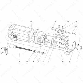ToughTek MP-40 380V Motor Assembly Exploded Diagram