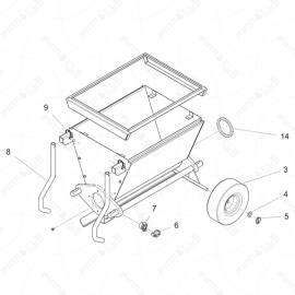 ToughTek P-20/P-30HT Hopper Assembly Exploded Diagram