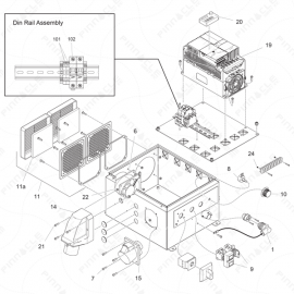 ToughTek P-30HT/P30XHT Electrical Enclosure Exploded Diagram
