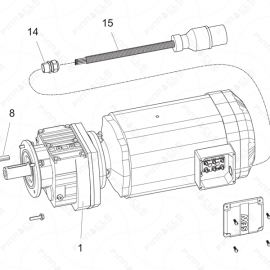 ToughTek P-30HT Motor Assembly Exploded Diagram 