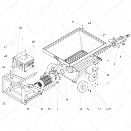 ToughTek P-30X Main Unit Exploded Diagram