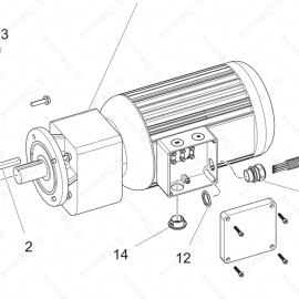 ToughTek P-30X Motor Assembly Exploded Diagram 