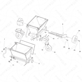 ToughTek P-40 Hopper Assembly Exploded Diagram