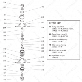 ToughTek S340e Pump Exploded Diagram
